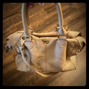 Beautiful Emma Fox Cream/Beige Leather Purse
